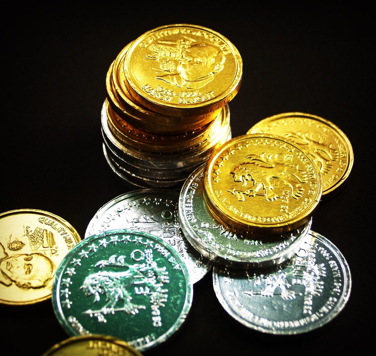 coin, gold, cash, isolated, tower, economy, rate, business, income, concept, column, success, diagra