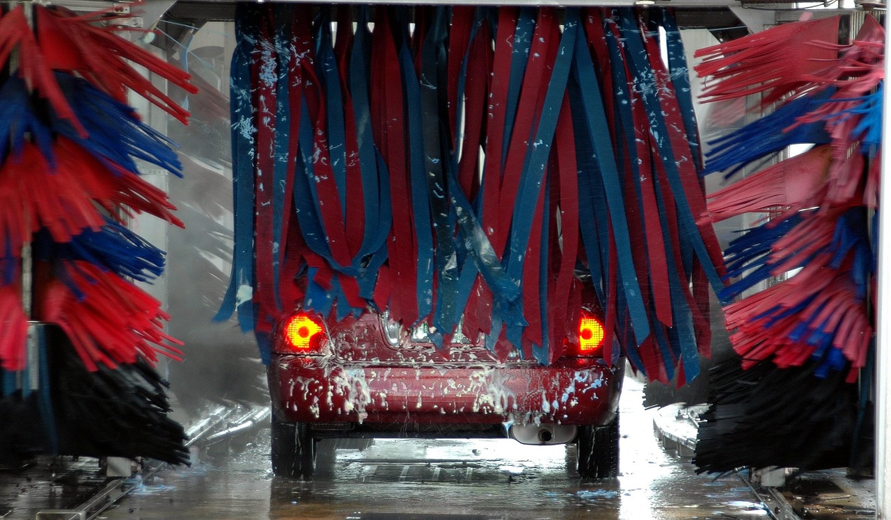car wash, motion, brushes, clean, business, car, water, vehicle, service, wash, nature, wet, transpo
